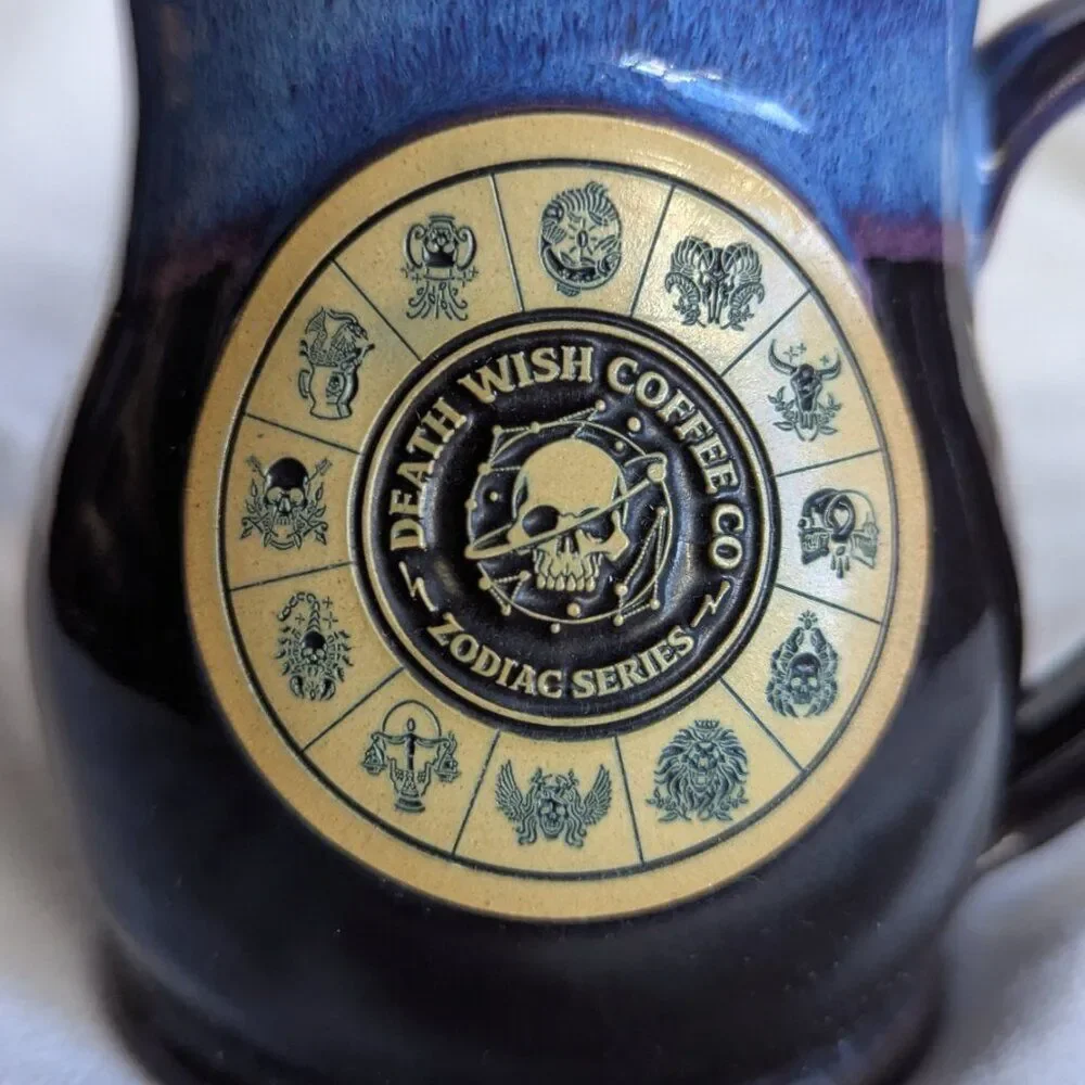 Death Wish Coffee DWC Zodiac Series Celestial Mug 2021 Deneen Pottery USA